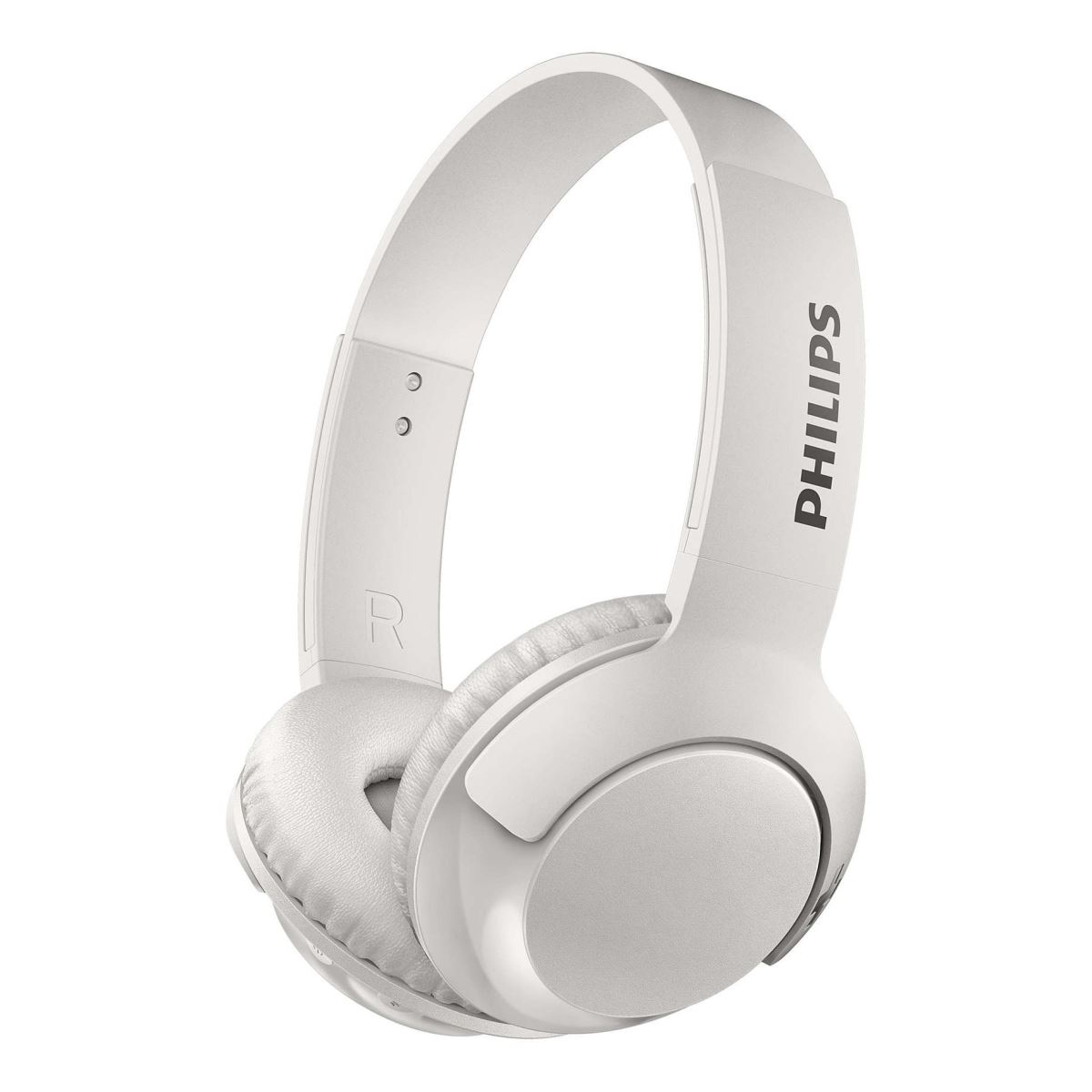 Casti on-ear PHILIPS SHB3075WT/00, wireless, Bass+, microfon, Alb