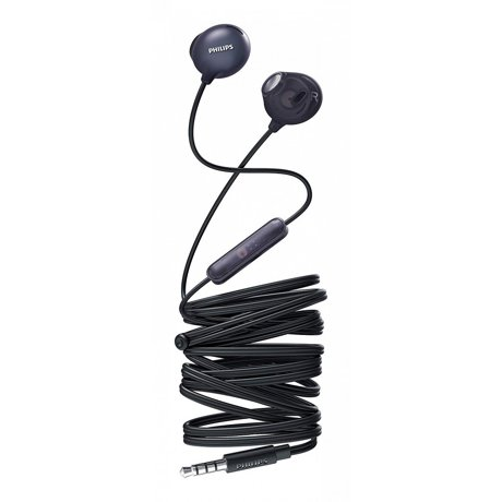 Casti audio Philips UpBeat SHE2305BK/00, intraauriculare, microfon, cablu 1.2m, Negru