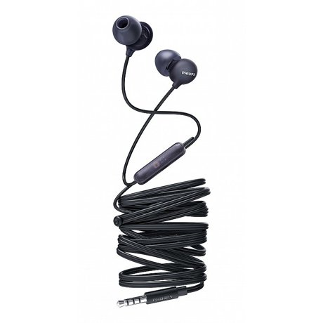 Casti audio Philips UpBeat SHE2405BK/00, intraauriculare, microfon, cablu 1.2m, Negru