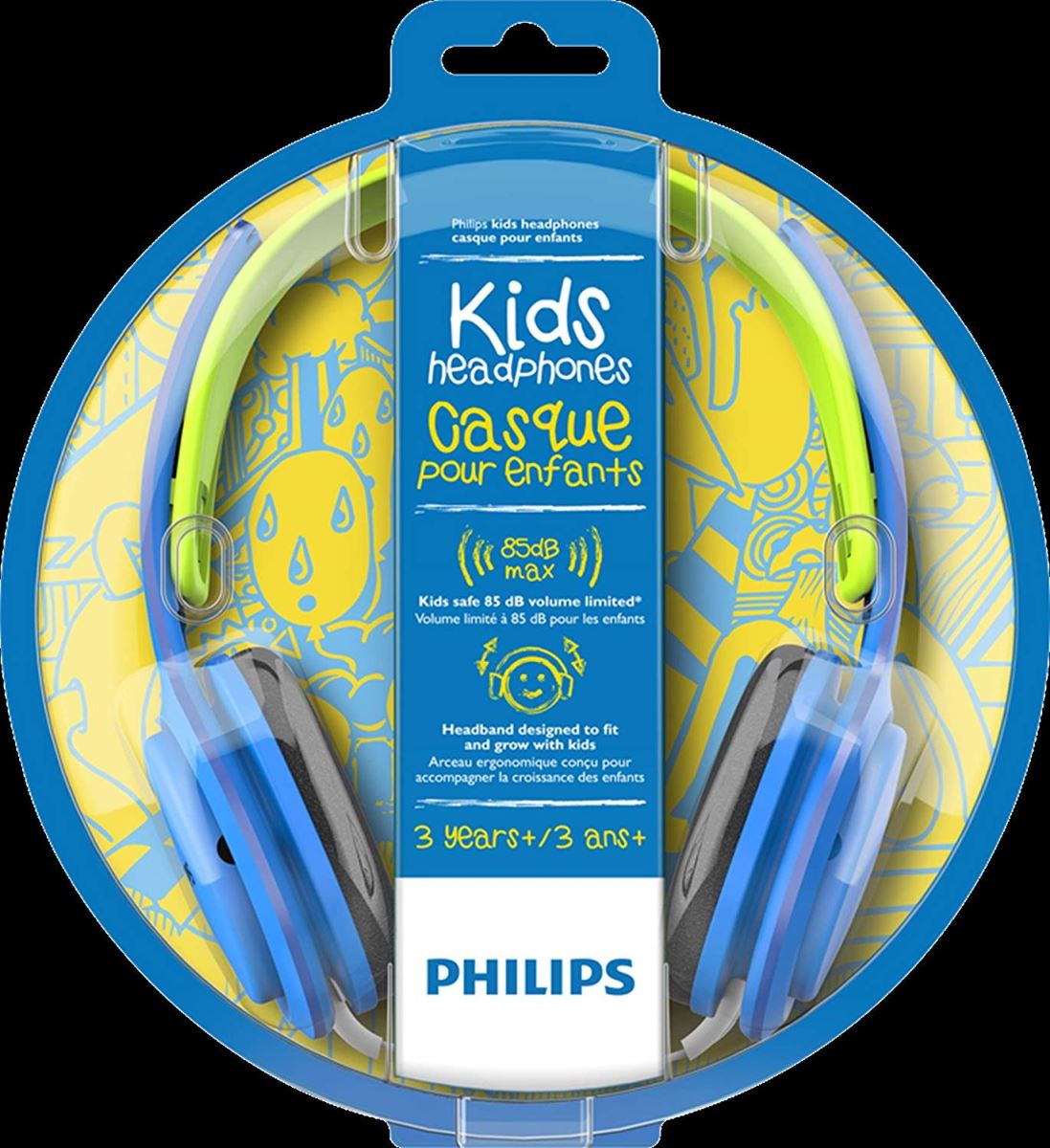 Casti audio pentru copii Philips SHK2000BL/00, Albastru/Verde