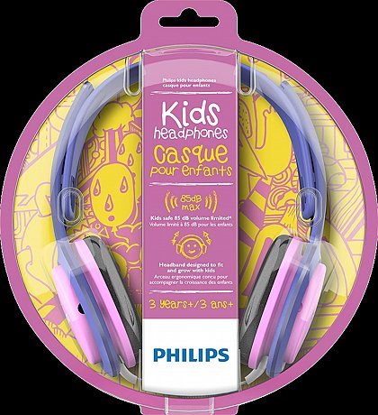 Casti audio pentru copii Philips SHK2000PK/00, Roz/Mov
