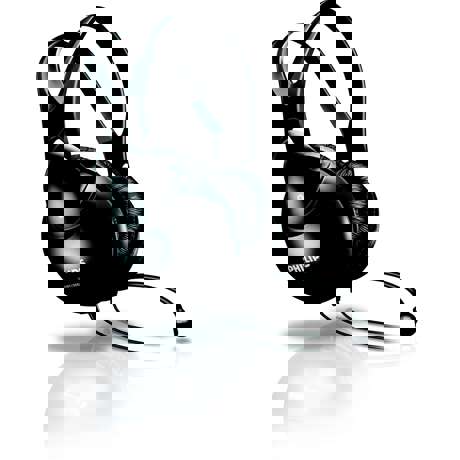 Casti audio tip DJ Philips SHM1900/00, cu microfon, pentru PC, Negru