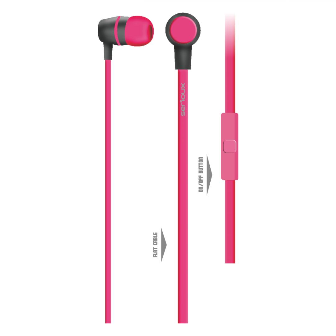 Casti cu microfon Serioux, in-ear, SRXA-HDPHPNK