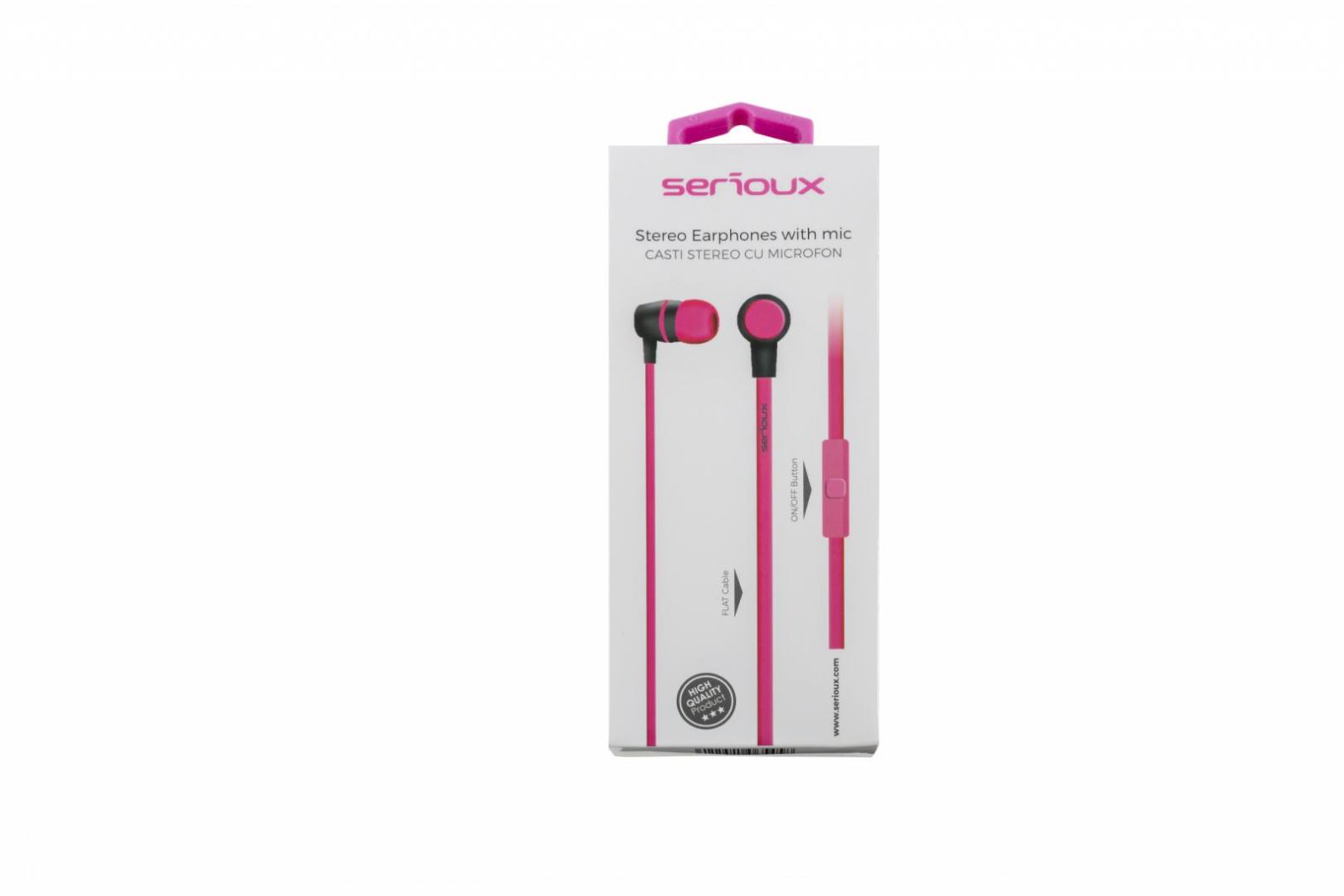 Casti cu microfon Serioux, in-ear, SRXA-HDPHPNK