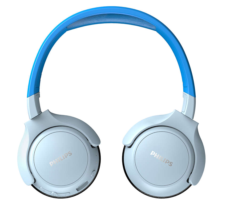 Casti audio wireless pentru copii Philips TAKH402BL/00, Bluetooth v5.0, microfon, redare 20h, Albastru