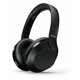 Casti audio wireless Philips Performance TAPH802BK/00, Bluetooth v4.2, Hi-Res Audio, microfon incorporat cu anularea ecoului, izolare pasiva a zgomotului, incarcare rapida, design pliabil, redare 30 ore, Negru