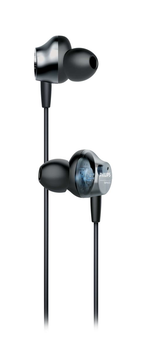 Casti audio wireless Philips TAPN505BK/00, Bluetooth v5.0, Hi-Res Audio, microfon, redare 14 ore, Negru