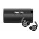 Casti sport wireless Philips ActionFit TAST702BK/00, Bluetooth v5.0, IPX5, microfon, izolare fonica, incarcare rapida, redare 6 ore, Negru