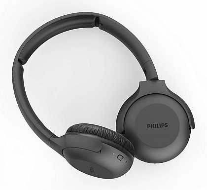 Casti audio wireless Philips TAUH202BK/00, Bluetooth v4.2, microfon incorporat, pliere compacta, buton multifunctional, redare 15 ore, Negru