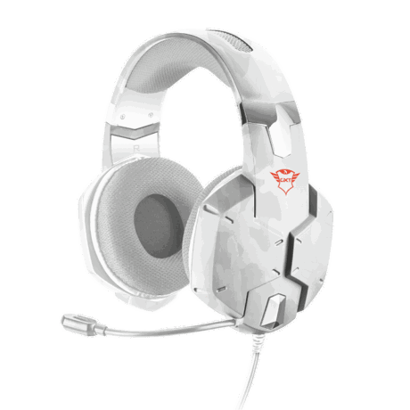 Casti gaming cu microfon Trust GXT 322W Carus, Cu fir, Snow camo