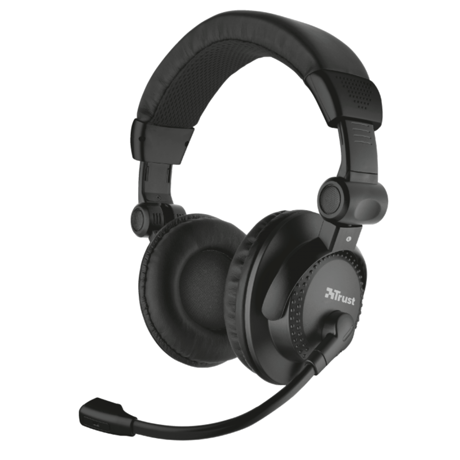 Casti cu microfon Trust Como, Cu fir, Jack 3.5 mm, Negru