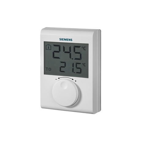 Termostat de camera Siemens RDH100RF, Wireless, Display LCD, Alb