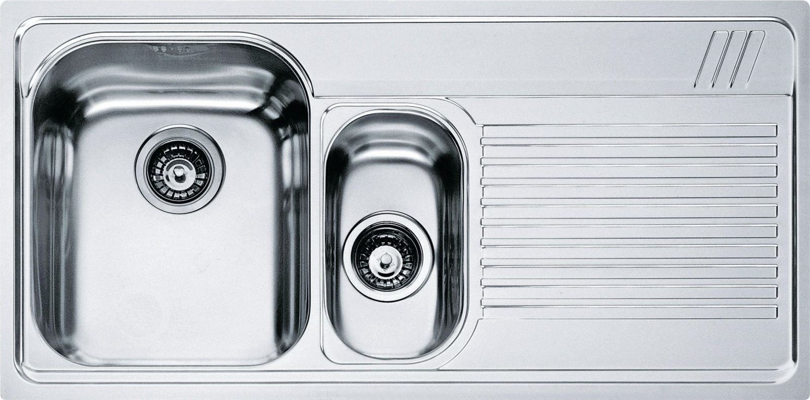 Chiuveta Franke Armonia 101.0022.586 AMT 651, 1000 x 500mm (margine slim), Picurator dreapta, 2 cuve, Inox Microdekor