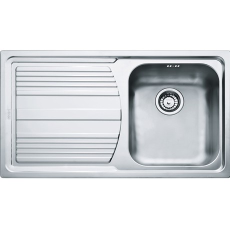 Chiuveta Franke Logica Line 101.0152.585 LLX 611-L, 860 x 500mm (margine slim), Picurator stanga, 1 cuva, Inox satinat