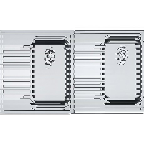 Chiuveta Franke Smart SRX 611-86 LB Inox lucios 101.0356.850, 860x500, 1B 1D, Cuva dreapta, Margine slim