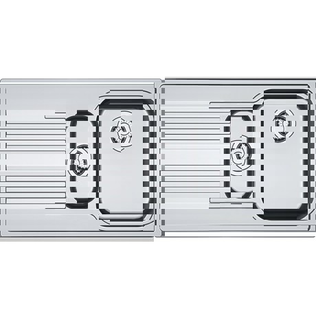 Chiuveta Franke Smart SRX 651 Inox lucios 101.0356.886, 1000x500, 1 ½ B 1D, Cuva dreapta, Margine slim