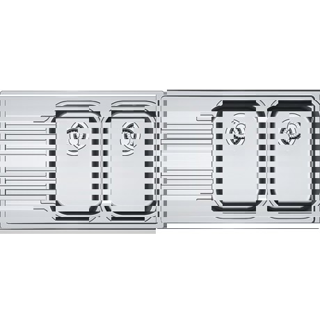 Chiuveta Franke Smart SRX 621 Inox lucios 101.0356.893, 1160x500, 2B 1D, Cuva stanga, Margine slim