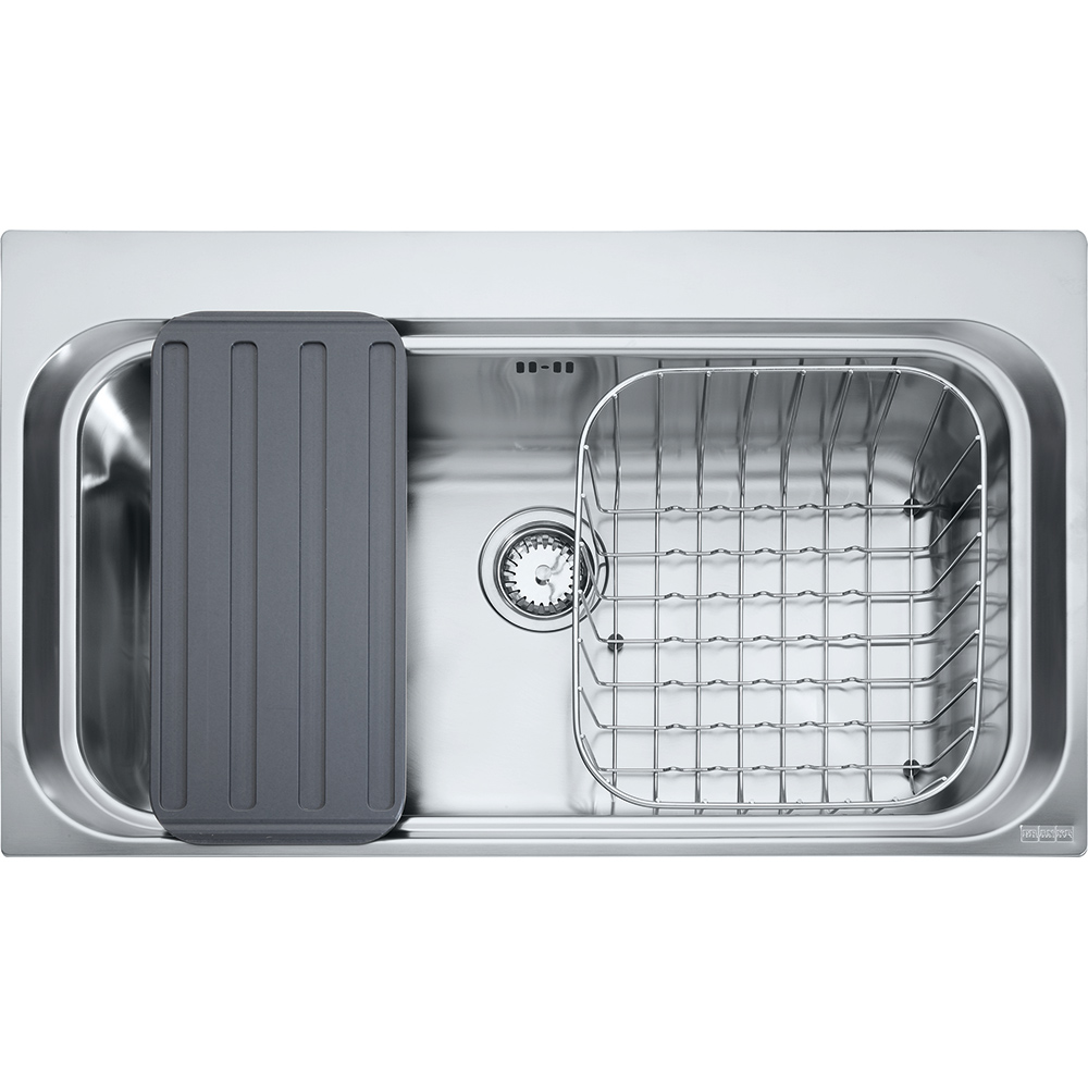 Chiuveta Franke Aquario Line 101.0489.157 AEX 610-A, 860 x 510mm, 1 cuva, 4 Accesorii incluse, Inox satinat