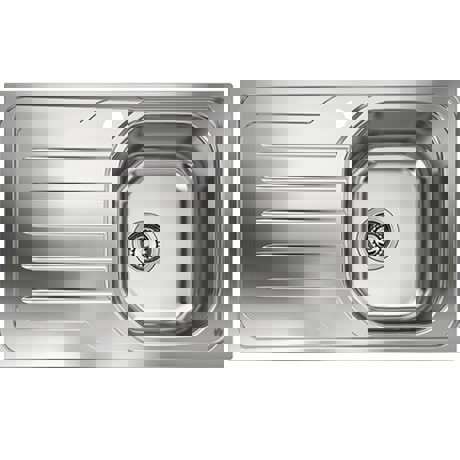 Chiuveta Franke Onda OLL 611 Inox Dekor 101.0486.072, 790x500, 1B 1D, Cuva dreapta