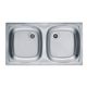 Chiuveta Alveus BASIC 160 1093813 Leinen Inox microtexturat, Valve 60
