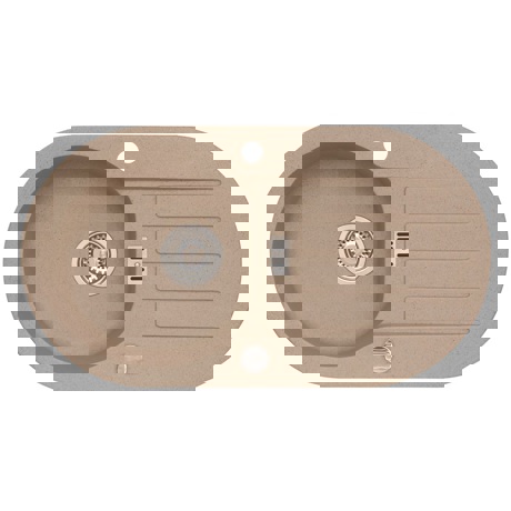 Chiuveta Alveus Niagara 40 A55 Bej Melange 1124055, 1B 1D, 780 x 435 x 160