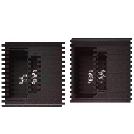 Chiuveta Franke Impact 114.0177.617 IMG 651, 970 x 500mm, Pop up, 2 cuve, Fragranit, Dark Brown