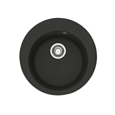 Chiuveta tectonite Franke Single 1 negru 114.0361.485, ø500, cuva ø400, 1B