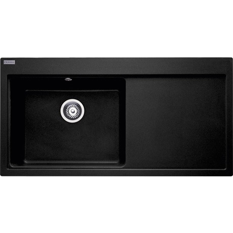Chiuveta Franke Mythos MTG 611-100, Fragranit, 100x51.5 cm, 1 cuva stanga, Nero, 114.0476.996