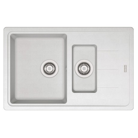 Chiuveta Franke Basis BFG 651-78 Bianco 114.0531.806, 780x500mm, 1 1/2B 1/2D, tehnologie Sanitized