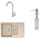Pachet Franke 114.0633.772, Chiuveta fragranite BFG 651-78, 780x500mm, + Baterie Pola 1.0 + Dozator sapun, Avena