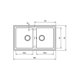 Chiuvetă Teka STONE STONE 90B TG 2B, 115260011