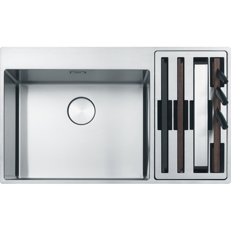 Chiuveta Franke Box Center 127.0538.259 BWX 220-54-27, Picurator dreapta, 860x510 mm, 2 cuve, Accesorii incluse, Inox