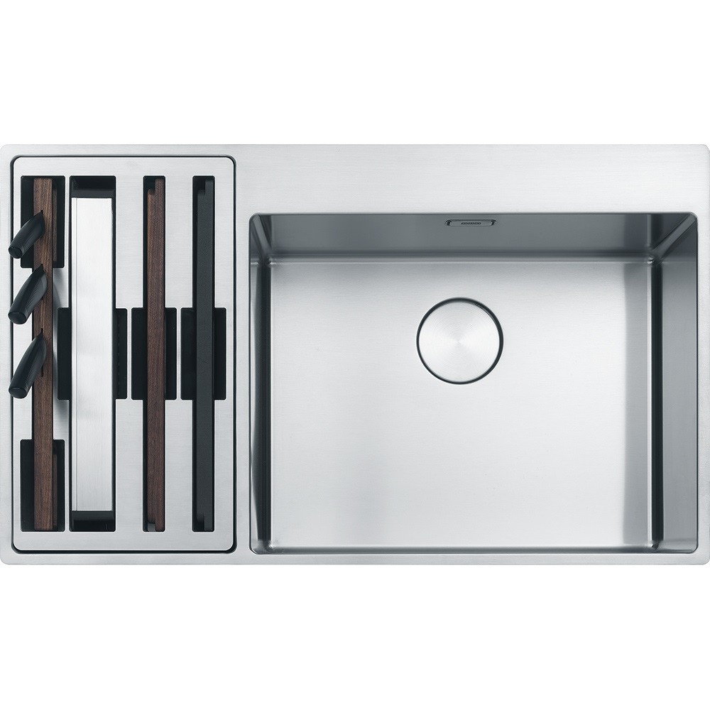 Chiuveta Franke Box Center 127.0538.260 BWX 220-54-27, Picurator stanga, 860x510 mm, 2 cuve , Accesorii incluse, Inox