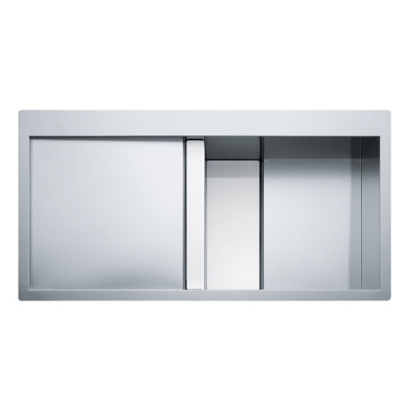 Chiuveta Franke Crystal Line 127.0306.413 CLV 214, 1 ½ B 1D, 1000x512, Picurator stanga, Inox+ finisaj cristal alb