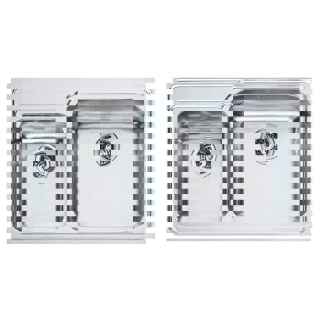 Chiuveta Franke 101.0021.615 Galassia GAX 620, 860 x 500 mm (margine slim), 2 cuve, Inox satinat