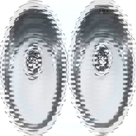 Chiuveta Franke Rotondo RBX 610 Inox lucios 9799644, Φ 435mm, 1B, Margine slim, Sifon inclus