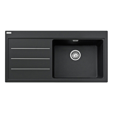 Chiuveta Franke Mythos Fusion 114.0157.264 MTF 611, 1000 x 515mm, Picurator stanga, 1 cuva, Fragranit, Negru