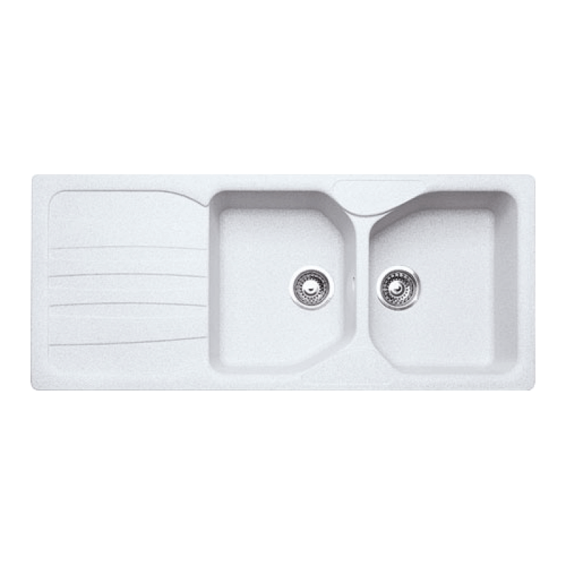 Chiuveta Franke Calypso COG 621 Bianco 9899389, 1160x500, 2B 1D, Alb