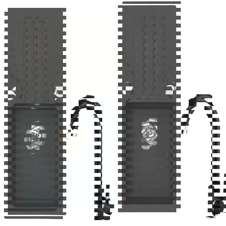 Pachet promotional Alveus Chiuveta Galapagos carbon + Baterie Nela carbon
