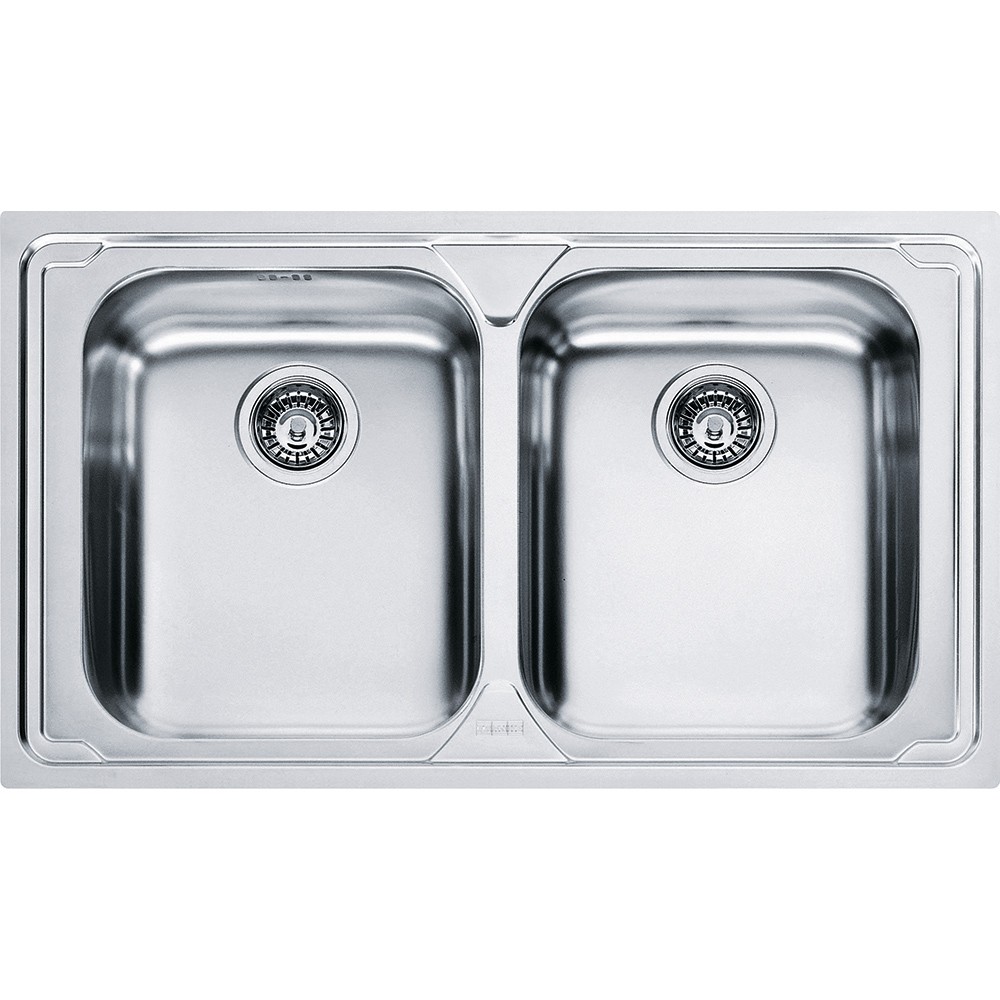 Chiuveta Franke Logica Line 101.0153.295 LLL 620, 790 x 500mm (margine slim, sifon inclus), 2 cuve, Inox dekor