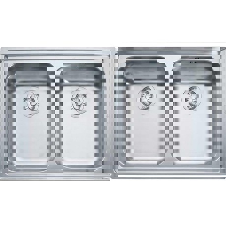 Chiuveta Franke 101.0040.733 Neptune NEX 620, 860 x 510mm (margine slim), 2 cuve, Inox satinat