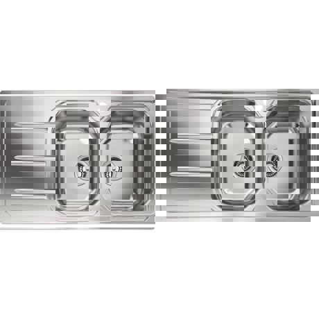 Chiuveta Franke Onda OLL 621 Inox Dekor 101.0486.118, 1160x500, 2B 1D, Cuve dreapta