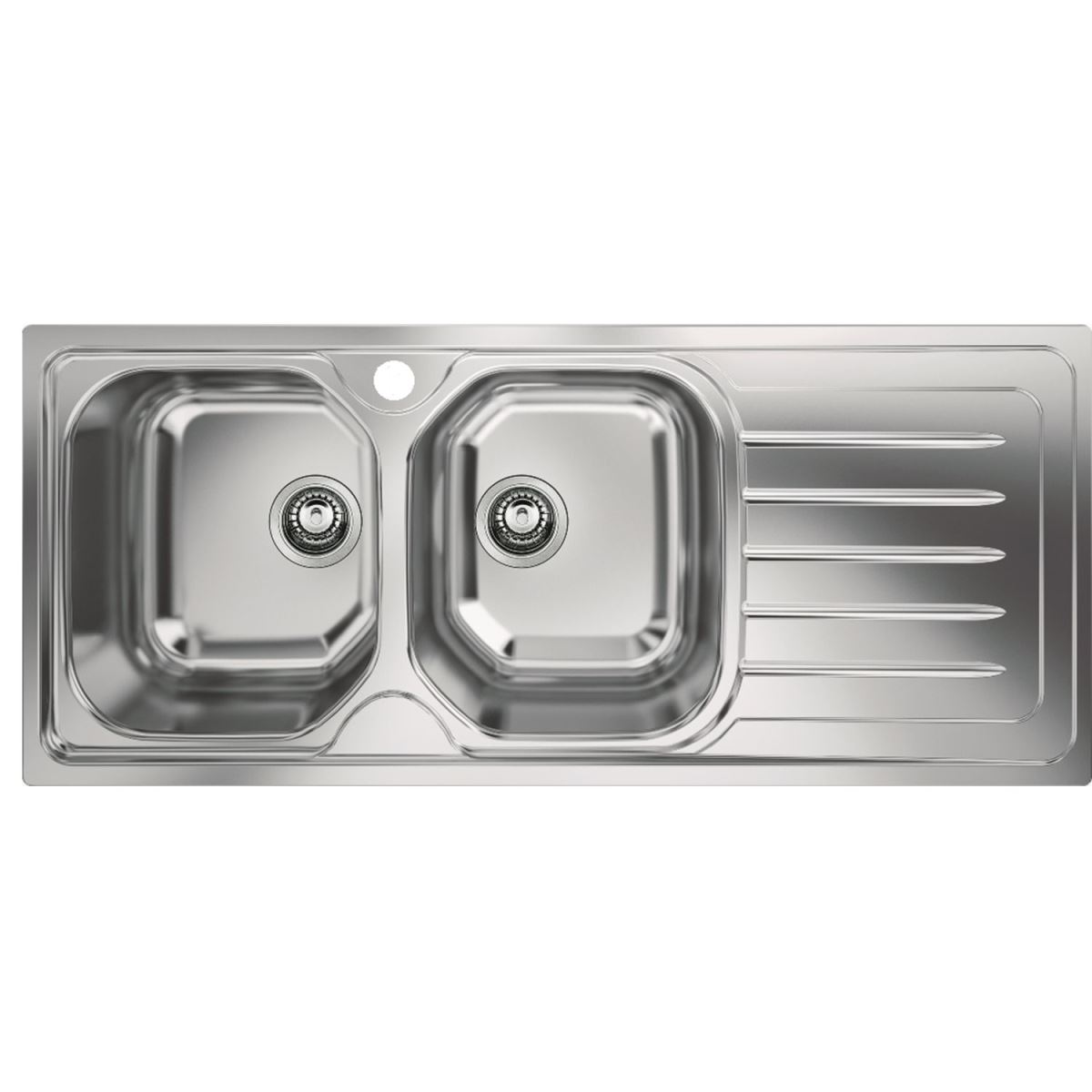 Chiuveta Franke Onda OLL 621 Inox Dekor 101.0486.117, 1160x500, 2B 1D, Cuve stanga