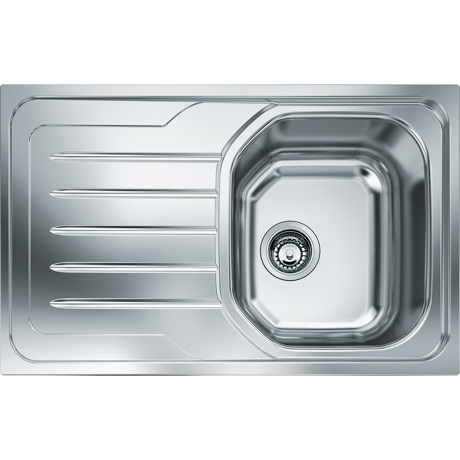 Chiuveta Franke Onda OLX 611 Inox lucios, 790x500, 1B 1D, Cuva dreapta 101.0486.020