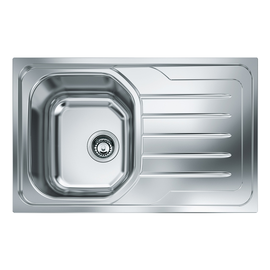 Chiuveta Franke Onda OLX 611 Inox lucios, 790x500, 1B 1D, Cuva stanga 101.0486.019