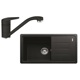 Pachet Franke 114.0660.908, Chiuveta fragranite BSG 611-78 + Baterie Novara Plus, Negru
