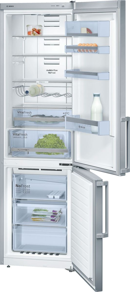 Combina frigorifica Bosch KGN39XL32, No Frost, 355 l, H 201 cm, Argintiu