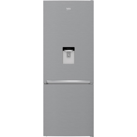 Combina frigorifica Beko RCNE560K40DXBN, 510 L, NeoFrost™ Dual Cooling, Dozator apa, Alarma usa, H 192 cm, Metal Look