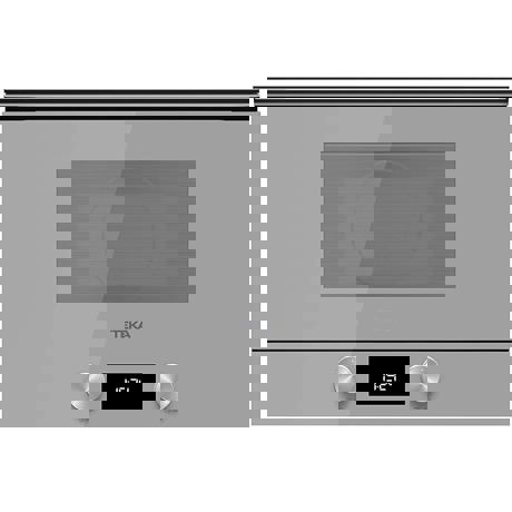 Cuptor cu microunde incorporabil Teka ML 8220 BIS L-SM, 850 W, 22 L, Grill, Decongelare, Display, 5 nivele de putere, Bază ceramică, Cristal Steam Grey, 112030004