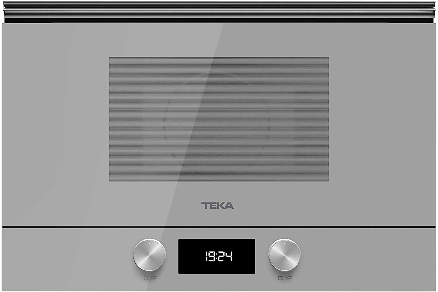 Cuptor cu microunde incorporabil Teka ML 8220 BIS L-SM, 850 W, 22 L, Grill, Decongelare, Display, 5 nivele de putere, Bază ceramică, Cristal Steam Grey, 112030004